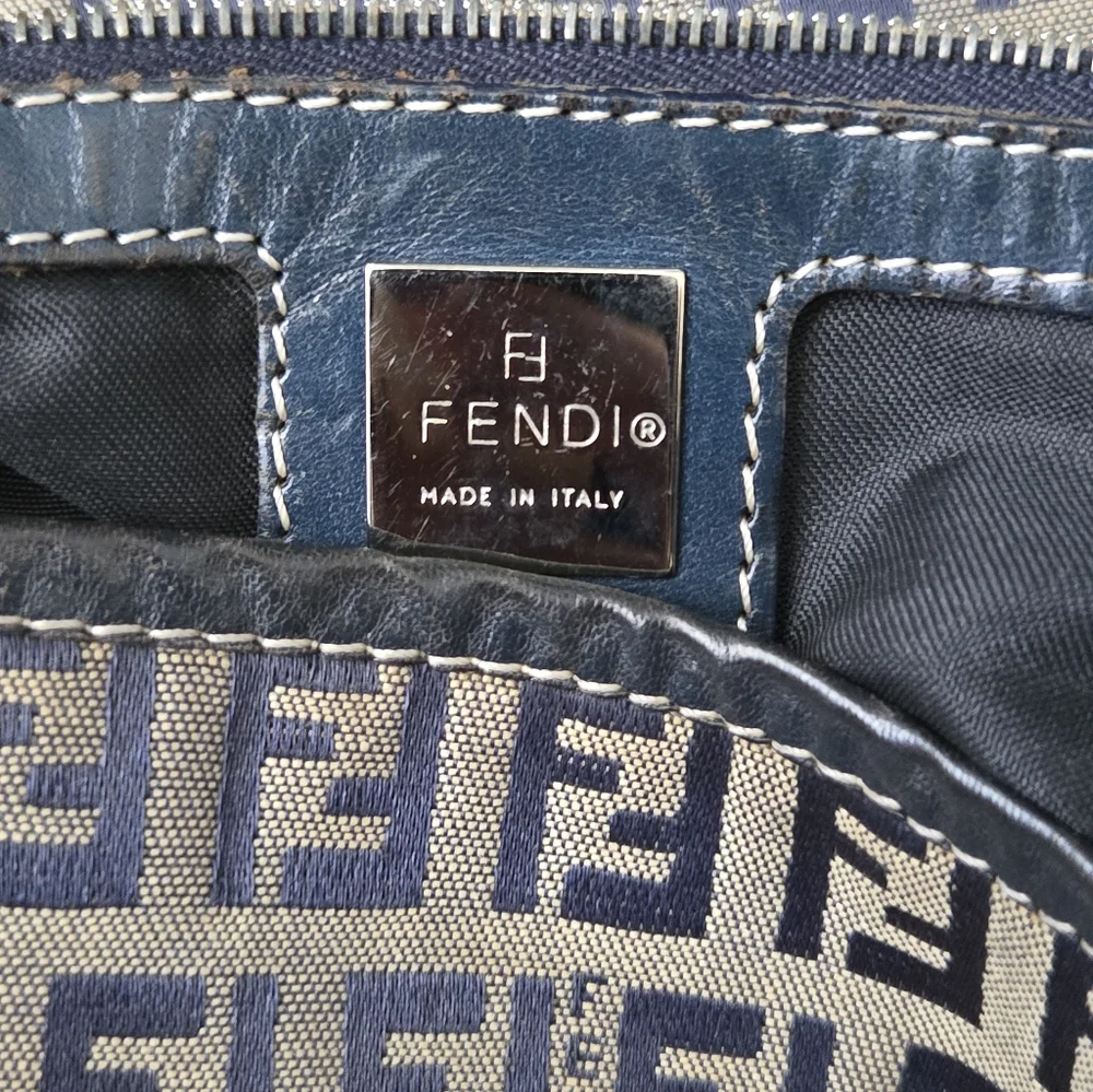 Fendi Monogram Navy Men's Messenger Bag